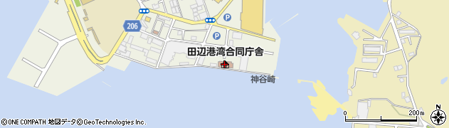 和歌山地方法務局田辺支局　人権相談周辺の地図