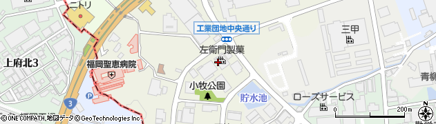 左衛門　製菓センター周辺の地図