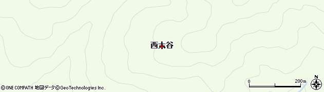 和歌山県田辺市西大谷周辺の地図
