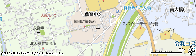 あけぼのうどん 行橋ZONE周辺の地図