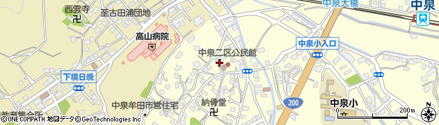 福岡県直方市中泉1050周辺の地図