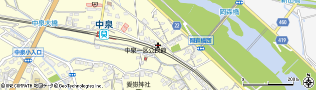 福岡県直方市中泉2172-1周辺の地図