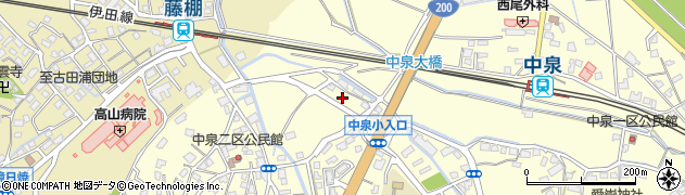 福岡県直方市中泉711周辺の地図