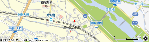 福岡県直方市中泉2172-4周辺の地図