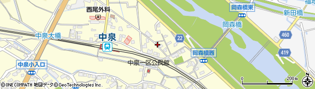 福岡県直方市中泉2171周辺の地図