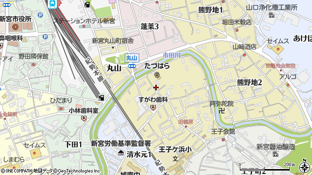 〒647-0031 和歌山県新宮市田鶴原町の地図