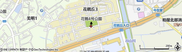 花鶴4号街区公園周辺の地図