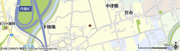 福岡県行橋市下検地周辺の地図