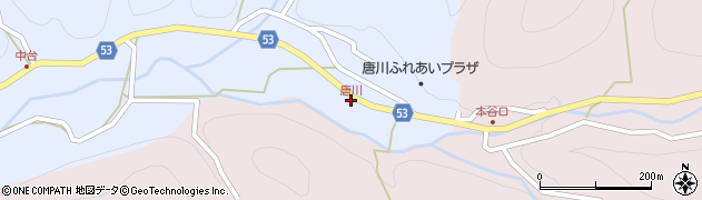 唐川周辺の地図