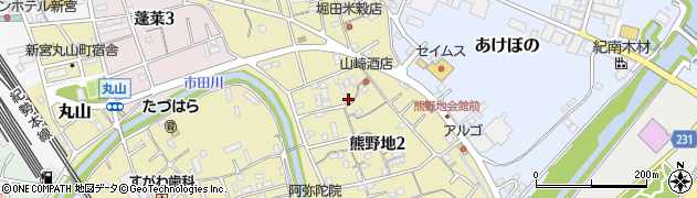 和歌山県新宮市熊野地周辺の地図