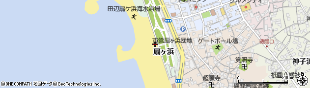 和歌山県田辺市扇ヶ浜周辺の地図