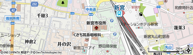 新宮市役所　財政課周辺の地図