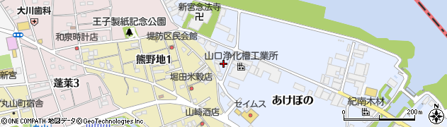 熊野第一交通株式会社　新宮営業所周辺の地図
