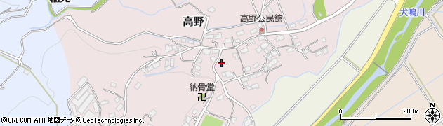 福岡県宮若市高野528周辺の地図