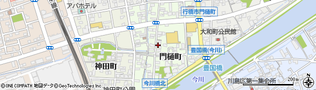 福岡県行橋市門樋町周辺の地図