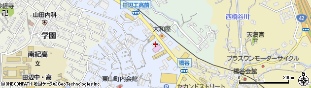 １００円ショップセリア田辺店周辺の地図