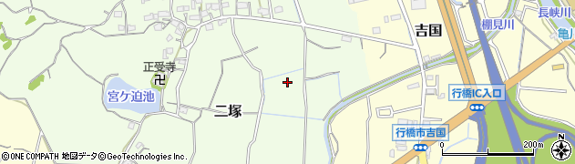 福岡県行橋市二塚周辺の地図