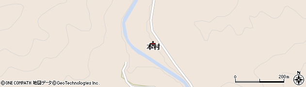 徳島県美波町（海部郡）山河内（本村）周辺の地図