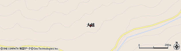 徳島県美波町（海部郡）山河内（大越）周辺の地図