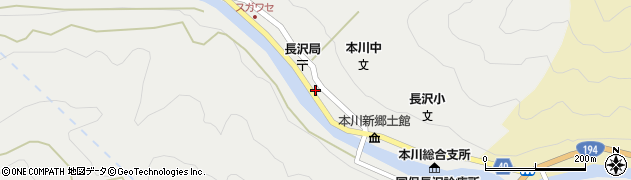 土佐警察署　本川駐在所周辺の地図