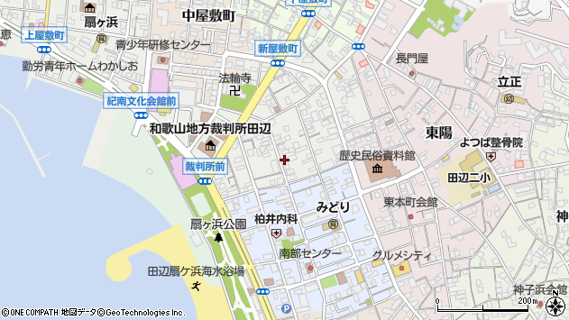 〒646-0033 和歌山県田辺市新屋敷町の地図