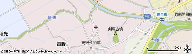 福岡県宮若市高野271周辺の地図