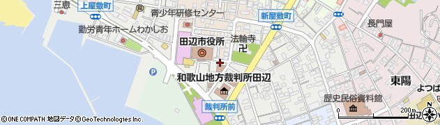 田辺市役所　総務課周辺の地図