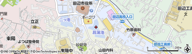 菖蒲池周辺の地図