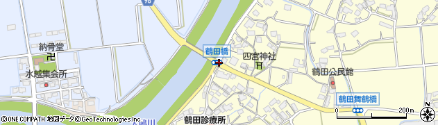 鶴田橋周辺の地図
