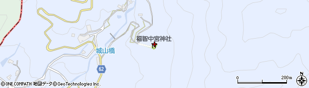 福地中宮神社周辺の地図
