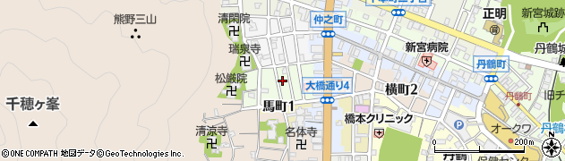和歌山県新宮市別当屋敷町周辺の地図