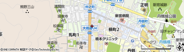 新宮横町郵便局 ＡＴＭ周辺の地図