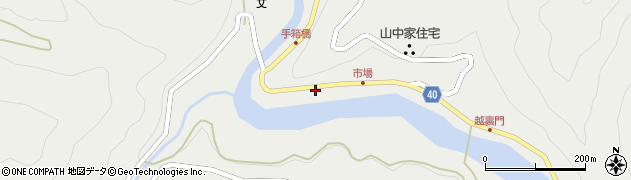 越裏門公民館周辺の地図