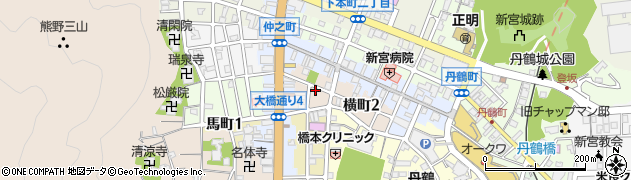 和歌山県新宮市横町周辺の地図