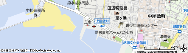和歌山県田辺市上屋敷周辺の地図