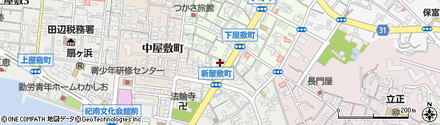 和歌山県田辺市下屋敷町122周辺の地図
