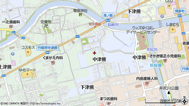 〒824-0062 福岡県行橋市下津熊の地図