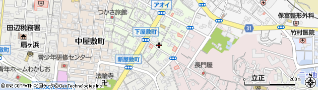 和歌山県田辺市下屋敷町83周辺の地図