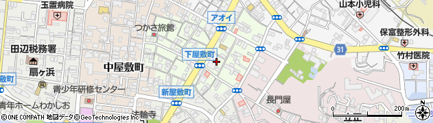 和歌山県田辺市下屋敷町82周辺の地図