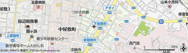 和歌山県田辺市下屋敷町98周辺の地図