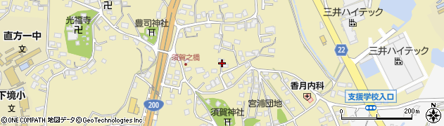 福岡県直方市下境1354周辺の地図