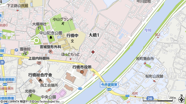 〒824-0003 福岡県行橋市大橋の地図