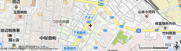 和歌山県田辺市下屋敷町25周辺の地図