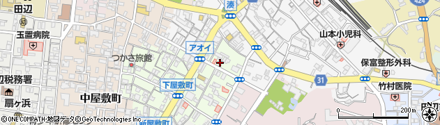 和歌山県田辺市下屋敷町3周辺の地図