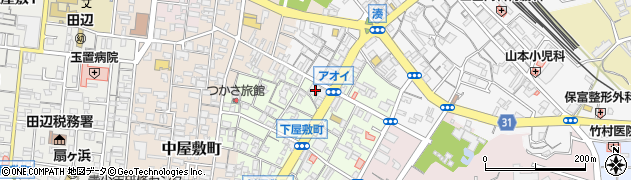 和歌山県田辺市下屋敷町31周辺の地図