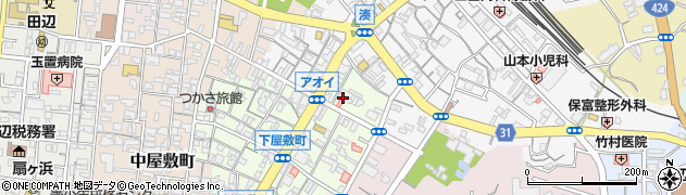 和歌山県田辺市下屋敷町4周辺の地図