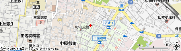 和歌山県田辺市下屋敷町47周辺の地図