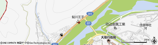 鮎川新橋周辺の地図