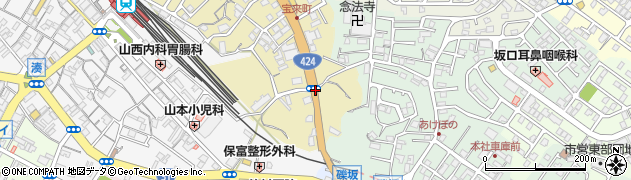 和歌山県田辺市宝来町周辺の地図