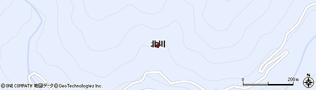 高知県大豊町（長岡郡）北川周辺の地図